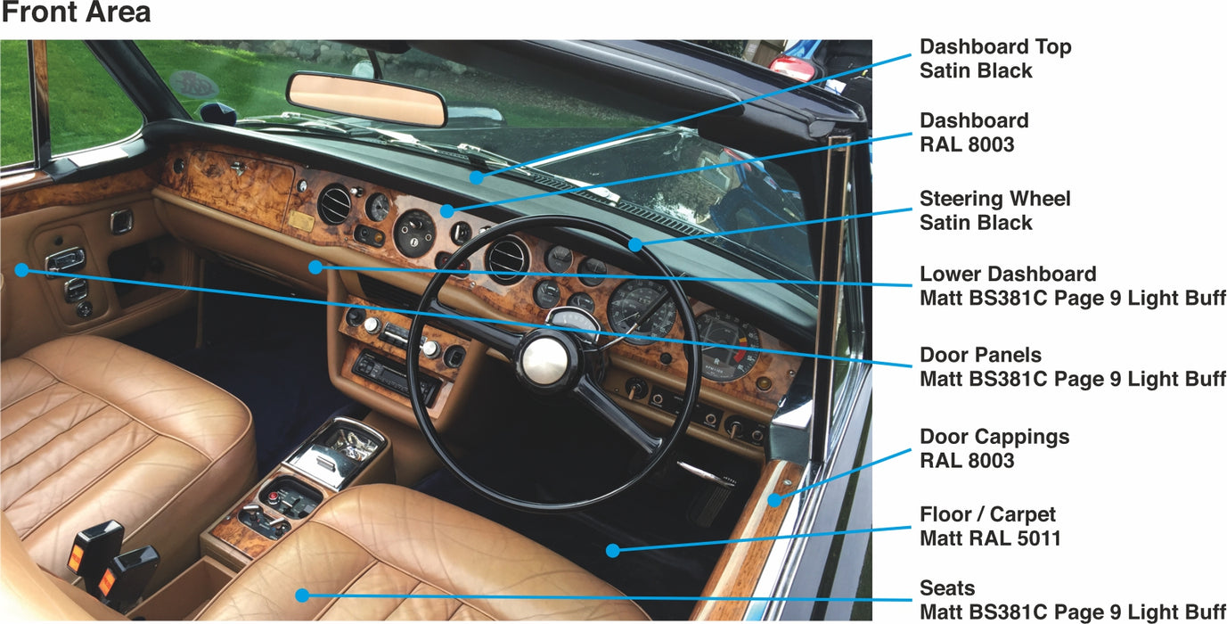 Oxford Diecast Rolls Royce Corniche Convertible Open Indigo Blue 43RRC001 1:43rd scale model interior