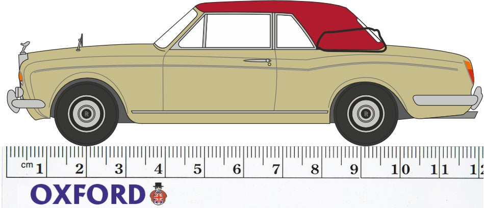 Oxford Diecast Rolls Royce Corniche Convertble Closed Persian Sand