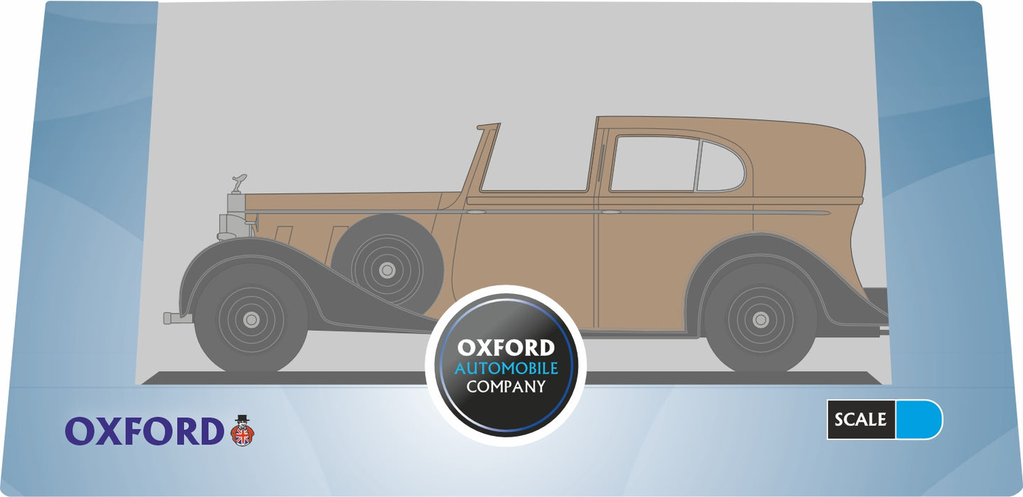Oxford Diecast Rolls Royce 1:43rd Scale Phantom III SDV Hj Mulliner Fawn/black 43RRP3002 Pack