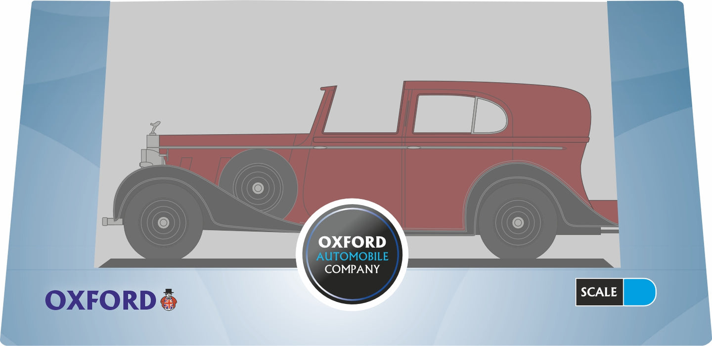 Oxford Diecast 1:43rd Scale Rolls Royce Phantom III SDV Mulliner Claret and Black 43RRP3003 Pack
