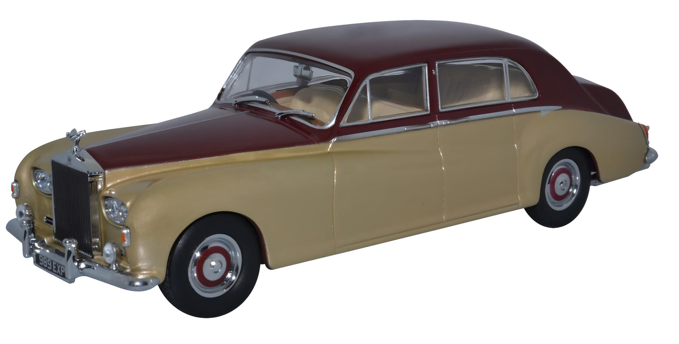 Oxford Diecast Rolls Royce Phantom V James Young Burgundy and Silversand 1:43rd Scale