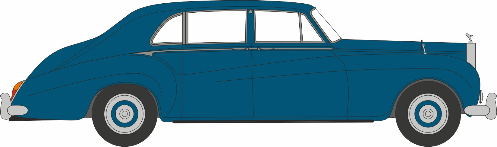 Oxford Diecast 1:43rd Scale Rolls Royce Phantom V James Young Windsor Blue 43RRP5003 Right
