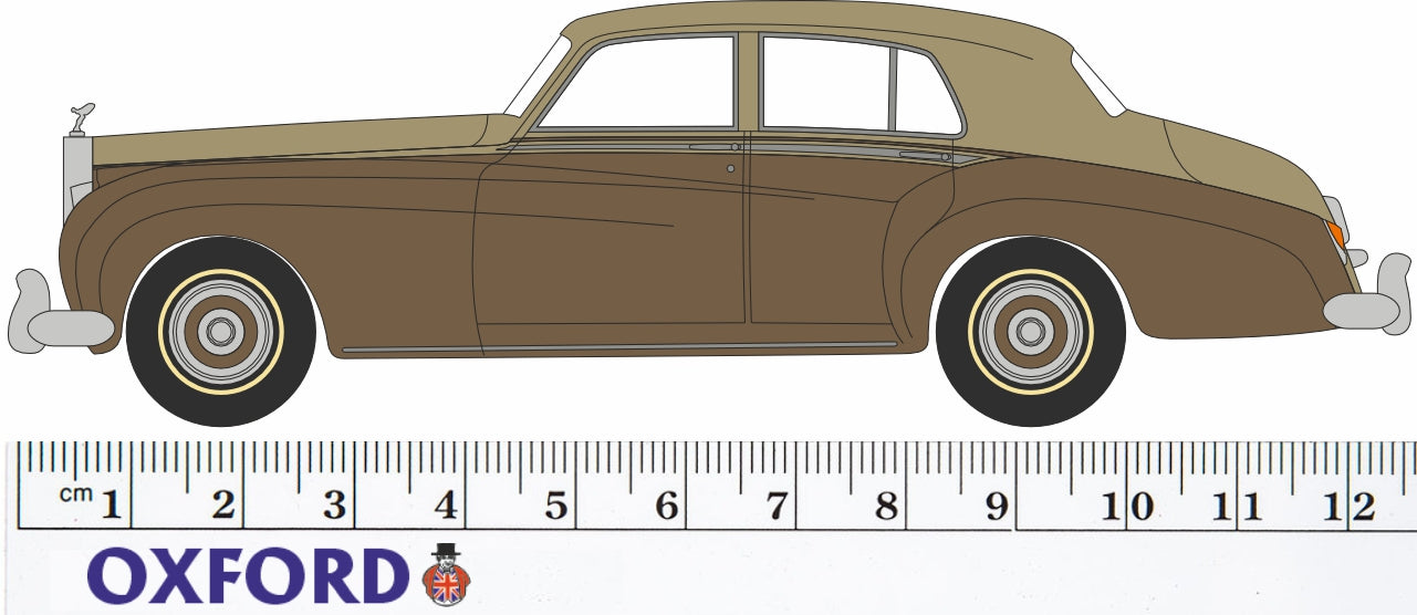 Oxford Diecast 1:43rd Scale Rolls Royce Silver Cloud I Sand/Sable 43RSC001 Measurements