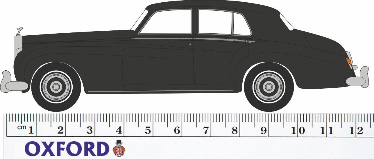Oxford Diecast 1:43rd Scale Rolls Royce Silver Cloud I Black 43RSC002 Measurements