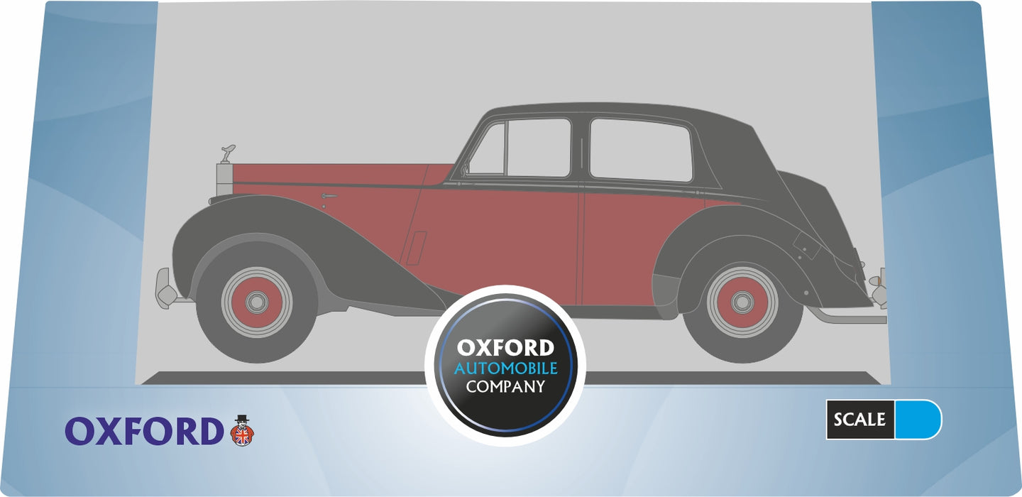 Oxford Diecast 1:43rd Scale Rolls Royce Silver Dawn/std Steel Maroon/black 43RSD001 Pack