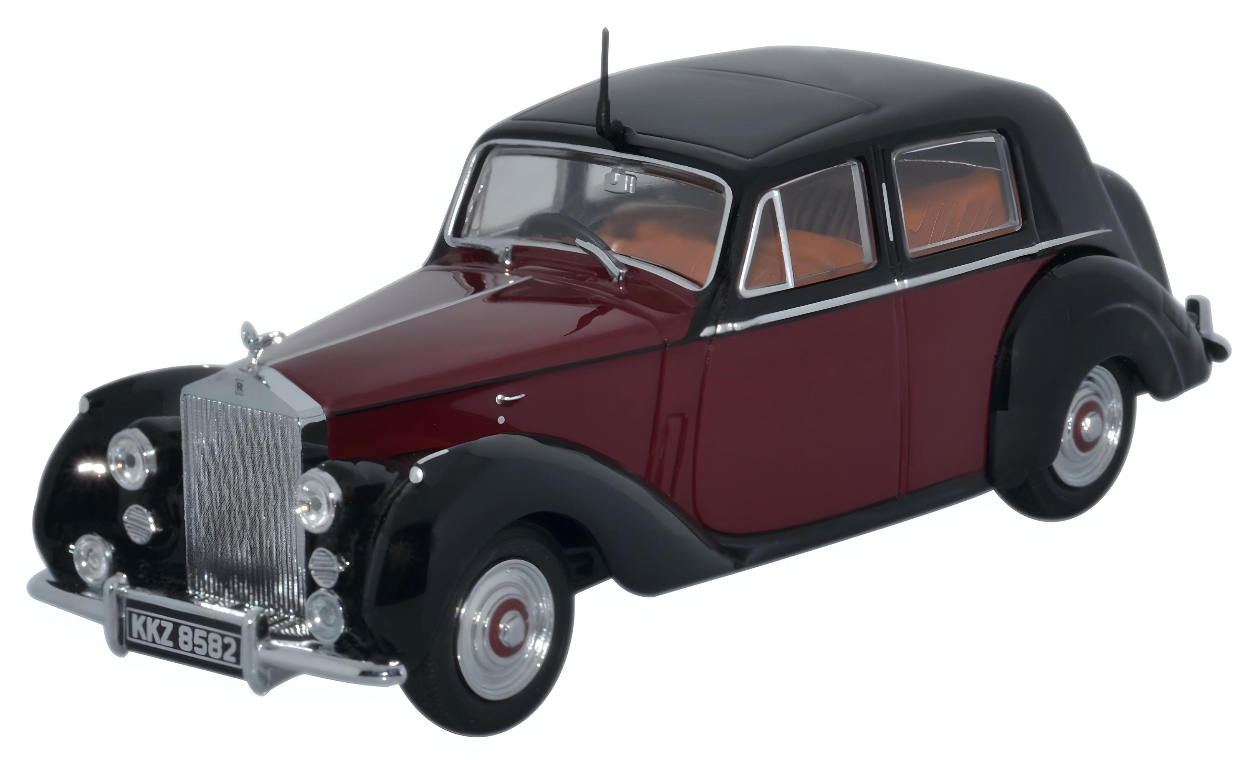 ROLLS ROYCE Siver Dawn, Maroon & Black, MODEL CAR 1:43 SCALE OXFORD 43RSD001 ROLLS ROYCE Siver Dawn, Maroon & Black, MODEL CAR 1:43 SCALE OXFORD 43RSD001