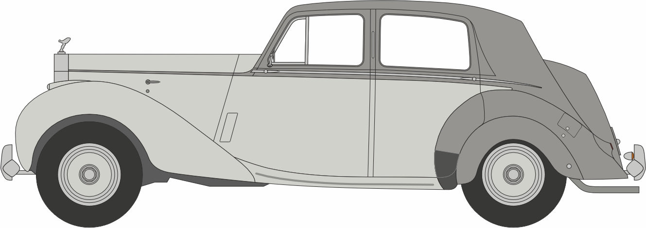 Oxford Diecast 1:43rd Scale Rolls Royce Silver Dawn Two Tone Grey 43RSD002 Left