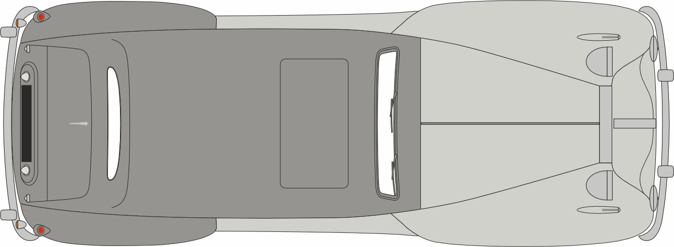 Oxford Diecast 1:43rd Scale Rolls Royce Silver Dawn Two Tone Grey 43RSD002 Top