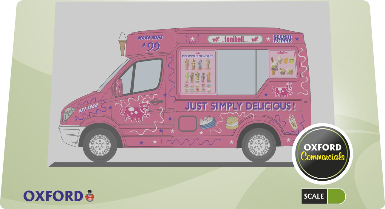 Oxford Diecast 43WM009 Tonibell Ice Cream Van 1:43 Scale Pack