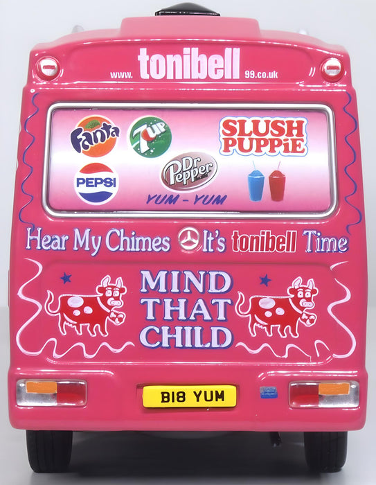 Oxford Diecast 43WM009 Tonibell Ice Cream Van Pink 1:43 Scale Rear