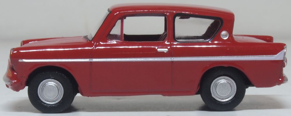 Oxford Diecast Ford Anglia Monaco Red 1:76