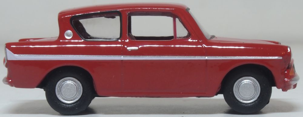 Oxford Diecast Ford Anglia Monaco Red 1:76