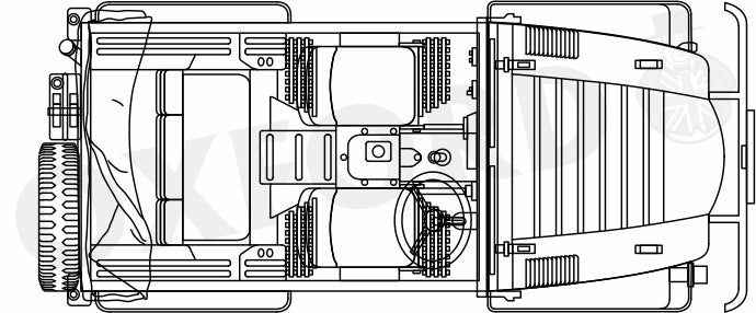 Oxford Diecast RASC Fire Service Austin Champ 76AC004 Top Line Drawing