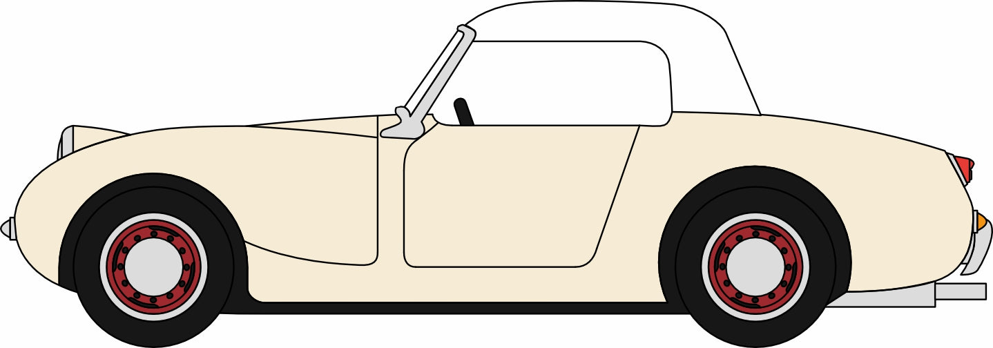 Oxford Diecast Austin Healey Frogeye Sprite Old English White 1:76 Scale