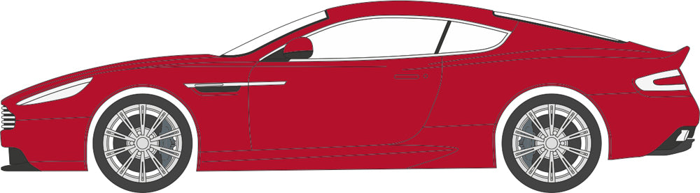 Oxford Diecast Aston Martin DB9 Coupe Red Lion 1:76 Scale