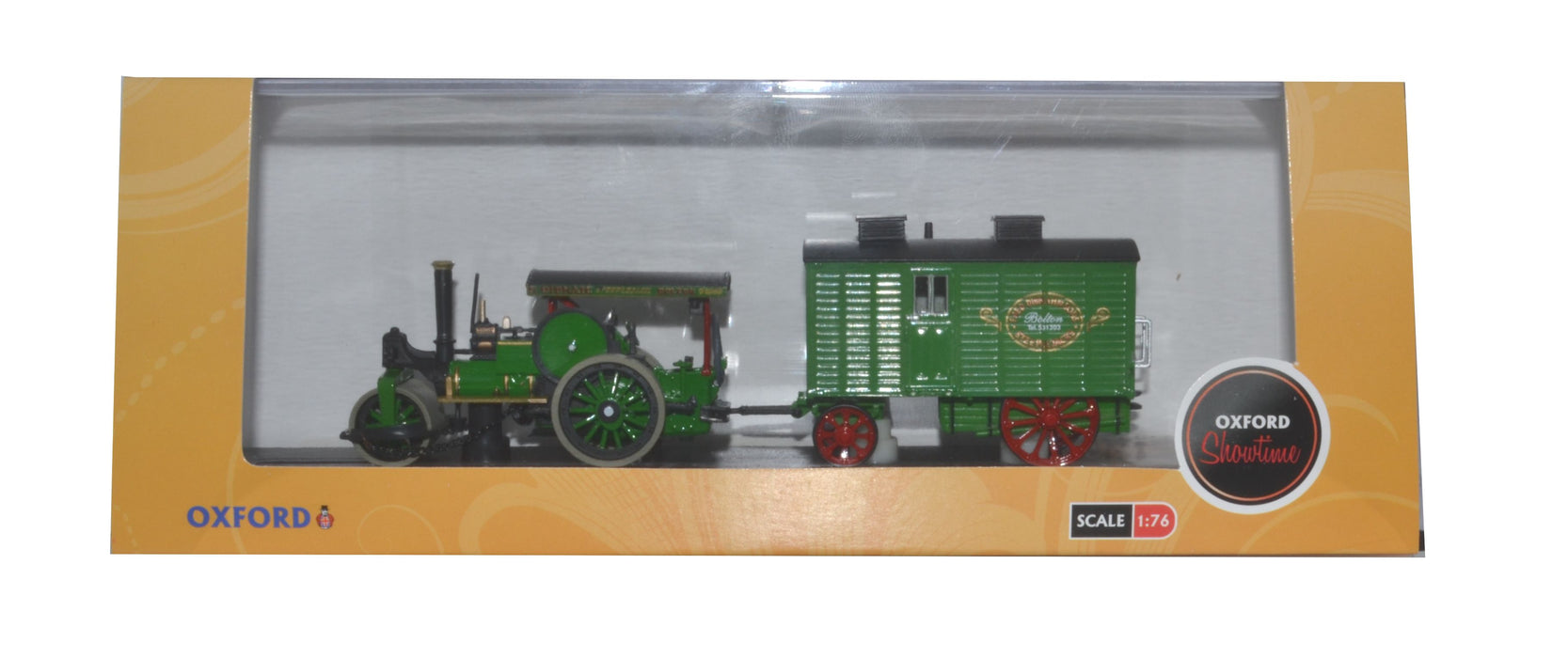 Oxford Diecast Fred Dibnah Aveling & Porter Road Roller (Betsy)  & Wagon 1:76 Scale