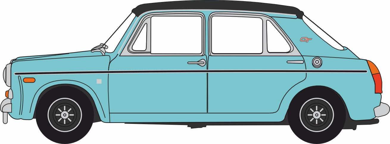 Oxford Diecast Austin 1300 GT Aqua 1:76 Scale