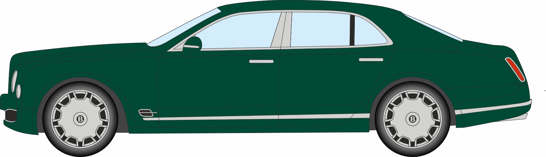 Oxford Diecast Bentley Mulsanne Barnato Green 1:76 Scale