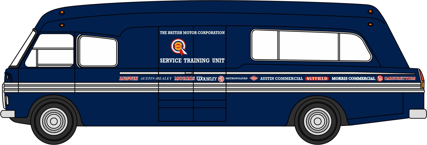 Oxford Diecast BMC Mobile Training Unit - 1:76 Scale 76BMC001 Line Drawing