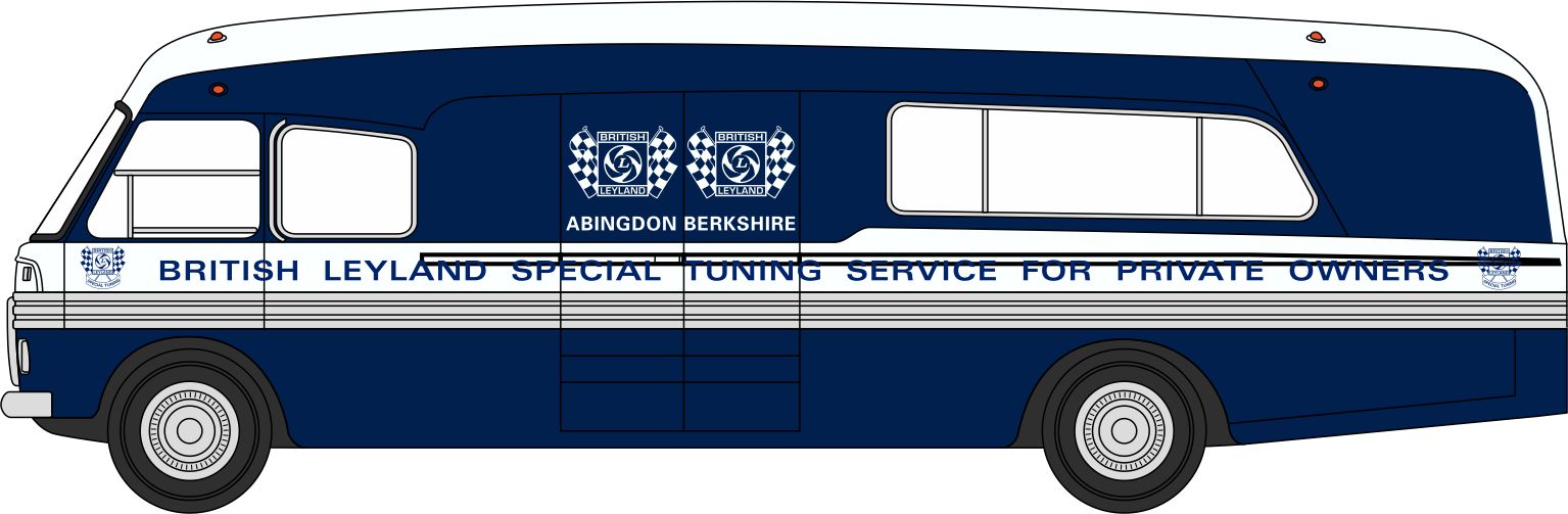 Oxford Diecast BMC Mobile Unit BL Special Tuning Department - 1:76 Scale 76BMC002 Line Drawing
