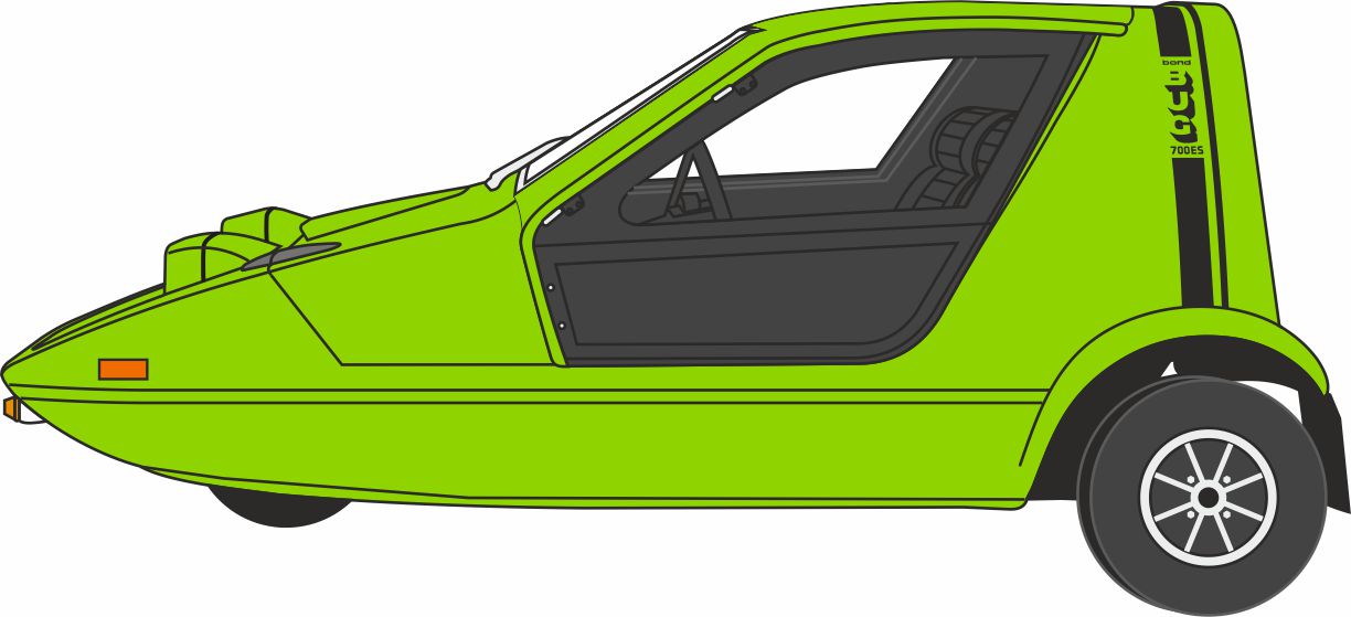 Oxford Diecast Bond Bug Lime Green 1:76