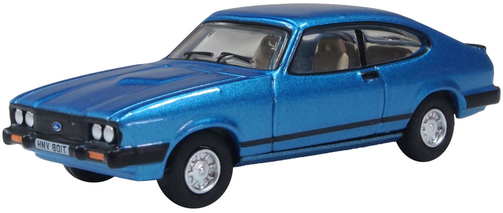 Oxford Diecast Ford Capri MkII Cosmos Blue Metallic 1:76