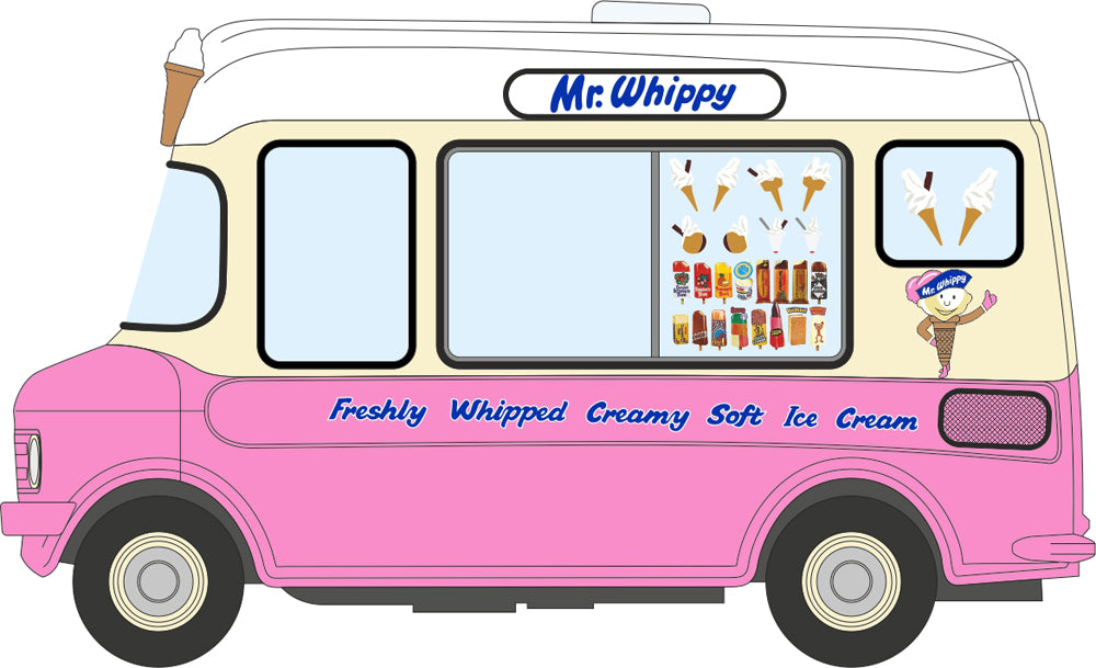 Oxford Diecast Bedford CF Ice Cream Van/Morrison Mr Whippy 1:76 Scale