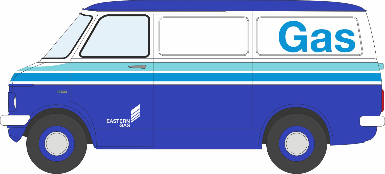 Oxford Diecast Bedford CF Van Eastern Gas 1:76 Scale