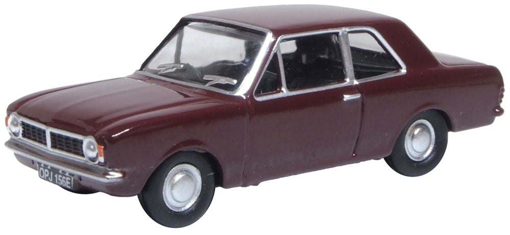 Oxford Diecast Ford Cortina MkII Black Cherry 1:76