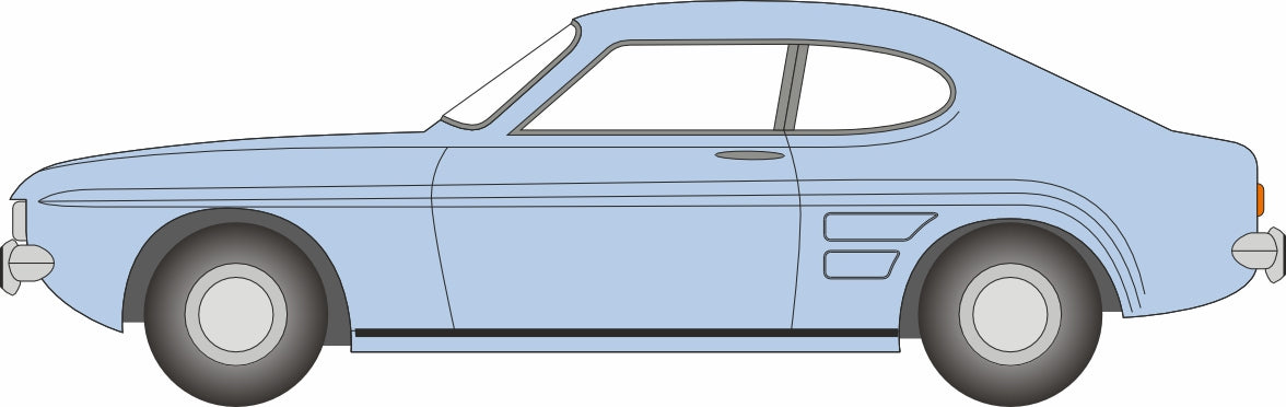 Oxford Diecast Ford Capri MK1 Light Blue/Nevilles Car (Auf W) 1:76