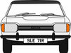 Oxford Diecast White Ford Capri Mk2 - 1:76 Scale 76CPR003 Front