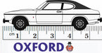 Oxford Diecast White Ford Capri Mk2 - 1:76 Scale 76CPR003 Measurements
