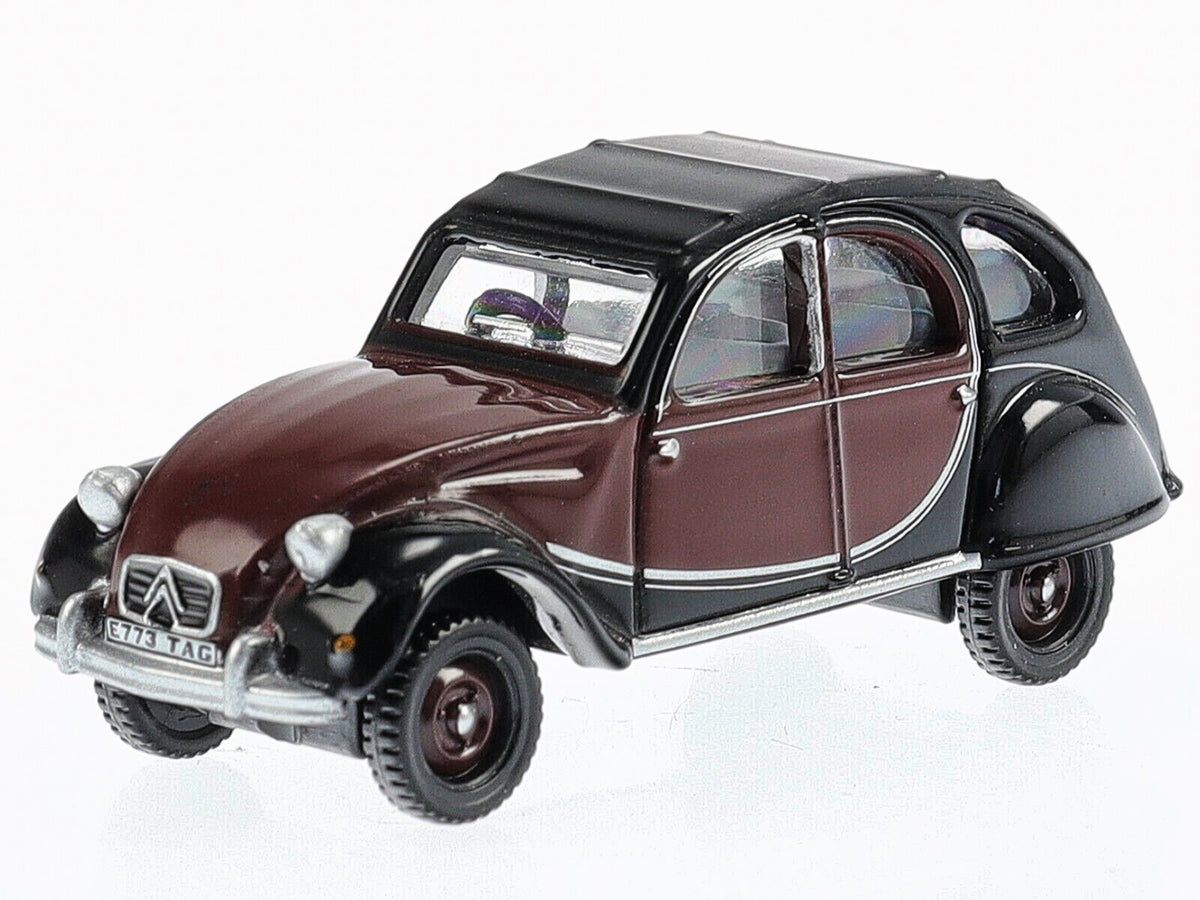 Oxford Diecast Charleston Maroon/Black Citroen 2CV - 1:76 Scale