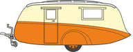 Oxford Diecast Orange/CreamCaravan - 1:76 Scale 76CV001 Left