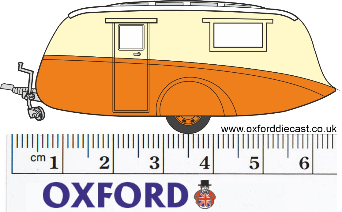 Oxford Diecast Orange/CreamCaravan - 1:76 Scale 76CV001 Pack