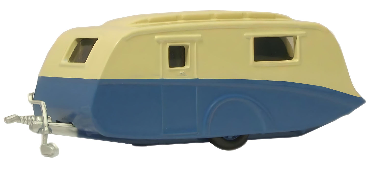 Oxford Diecast Cream/Blue Caravan - 1:76 Scale 76CV002