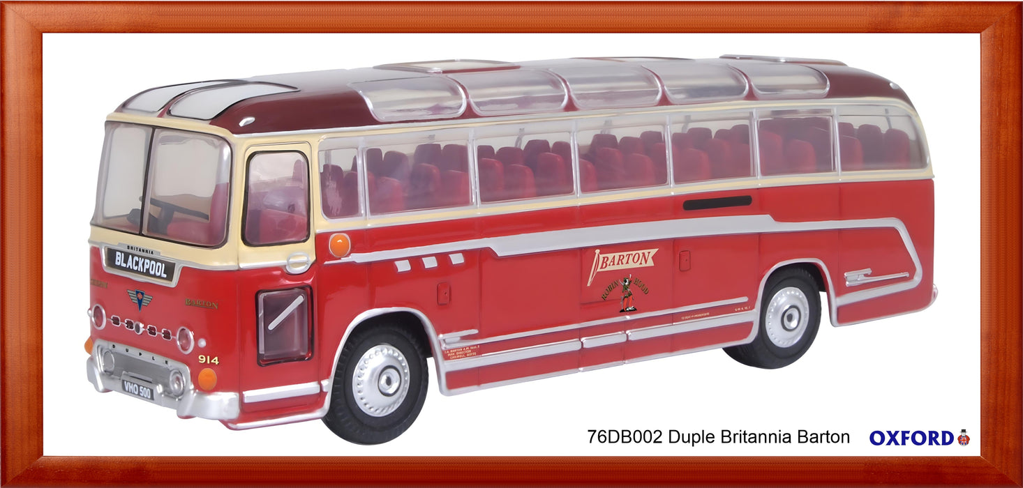 Oxford Diecast Duple Britannia Barton 76DB002 1:76 Scale (00). A Picture Paint 1000 Words.