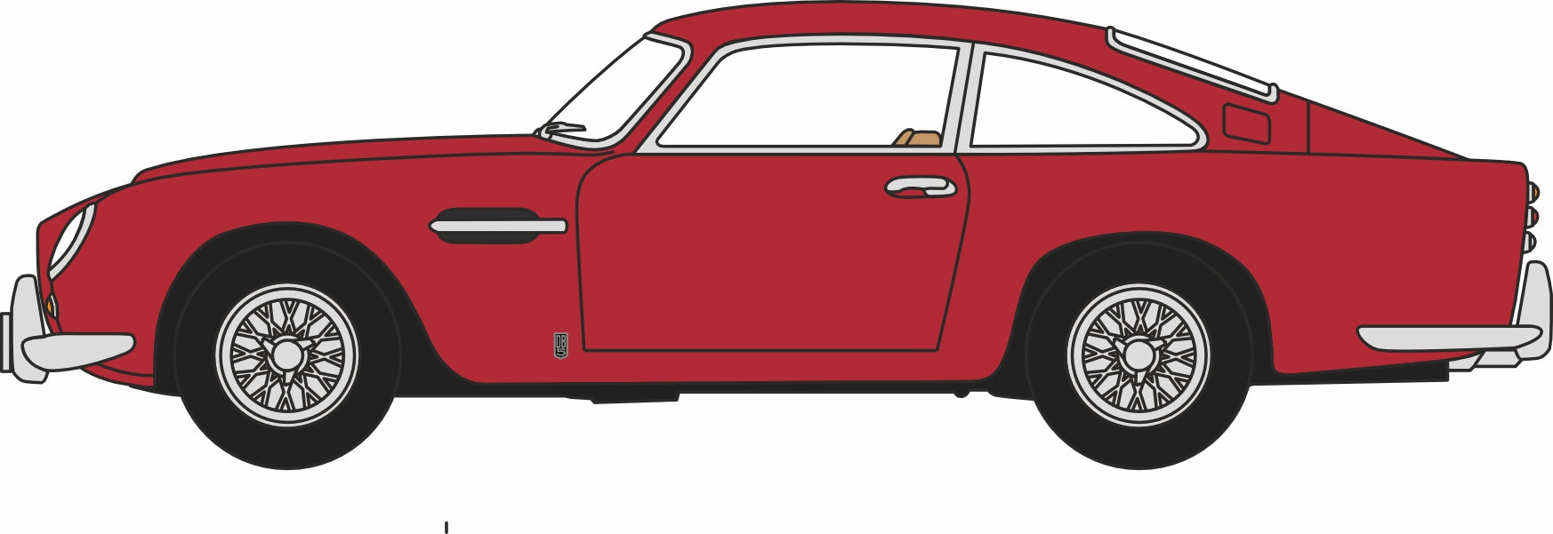 Oxford Diecast Aston Martin DB5 Dubonnet Rosso 1:76 Scale