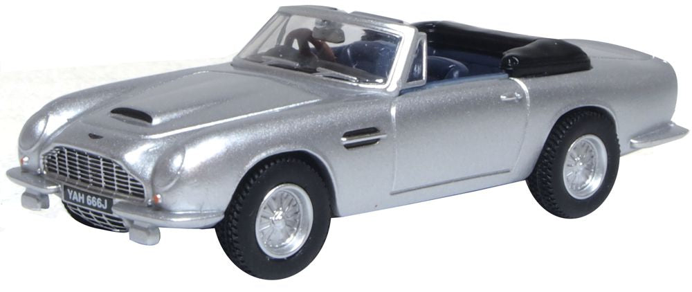 Oxford Diecast Aston Martin DB6 MkII Volante Silver Birch 1:76
