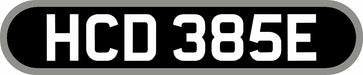Oxford Diecast Duple Commander MKII Southdown 1:76 -76DC001 Registration Plate