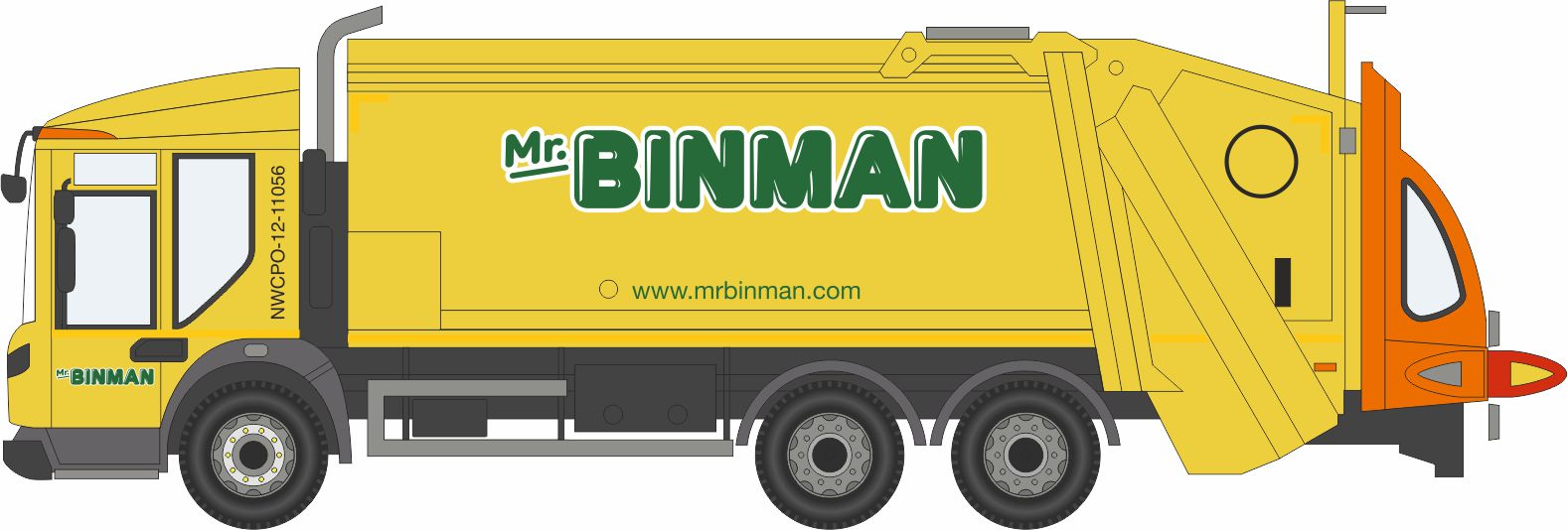 Oxford Diecast Dennis Eagle Refuse Truck Mr Binman 1:76 Scale