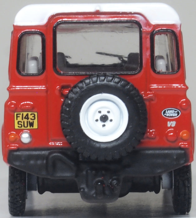 Oxford Diecast Land Rover Defender LWB St. Wagon Masai Red 1:76
