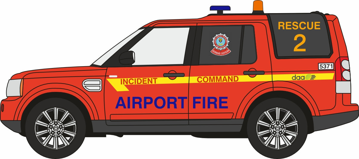 Oxford Diecast Land Rover Discovery 4 Dublin Airport Fire Service 1:76
