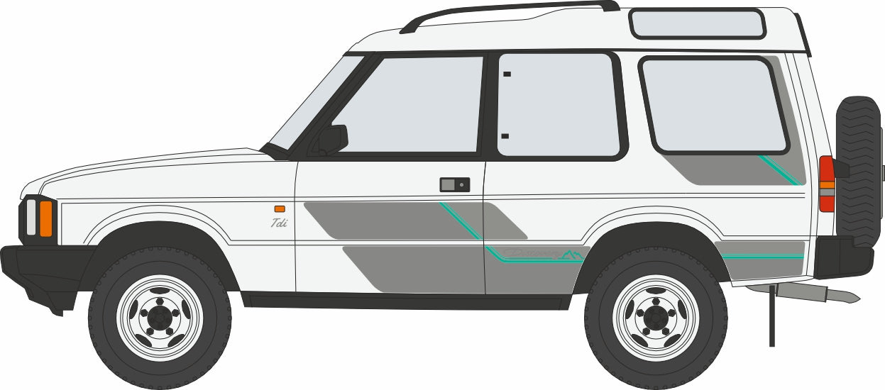 Oxford Diecast Land Rover Discovery 1 Davos White 1:76 Scale