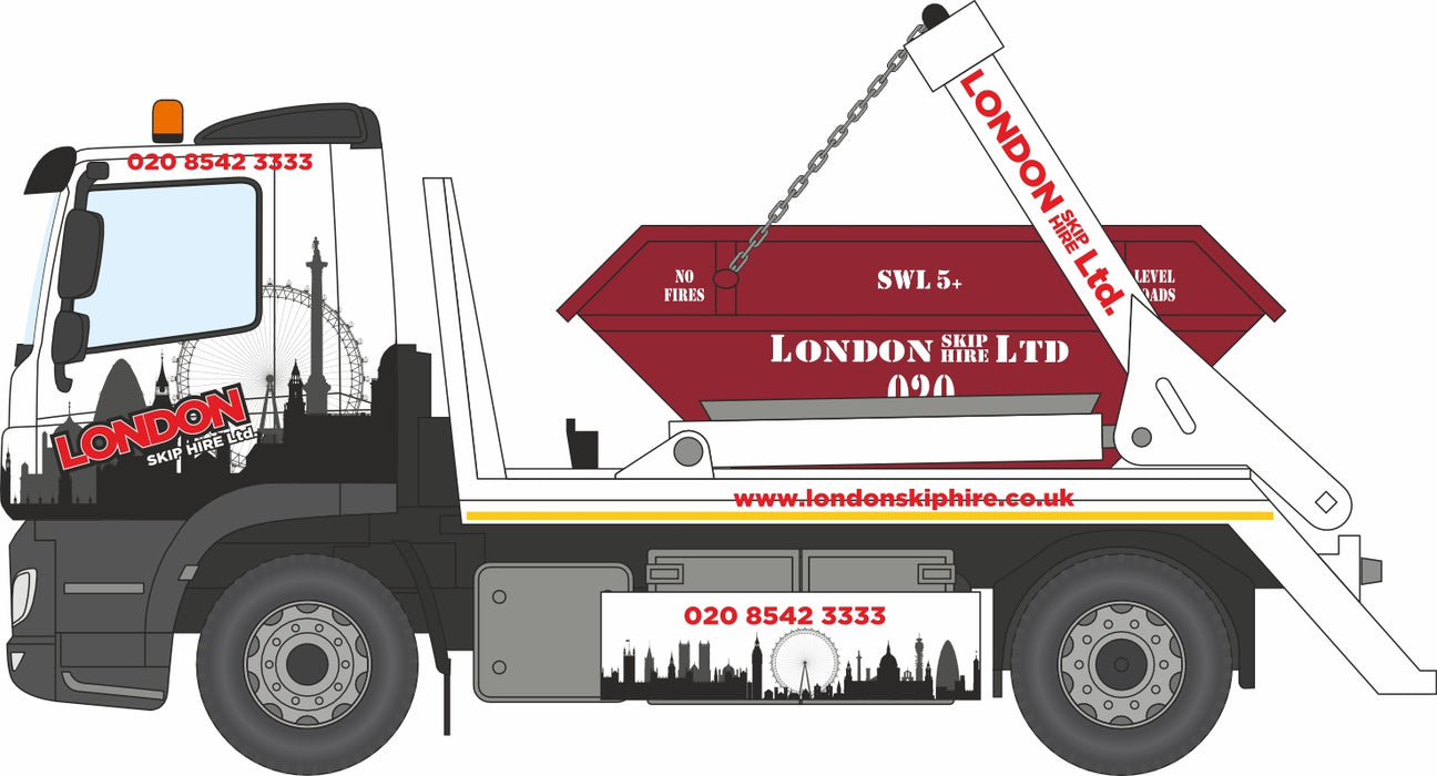 Oxford Diecast DAF Skip Lorry London Skip Hire 1:76 Scale