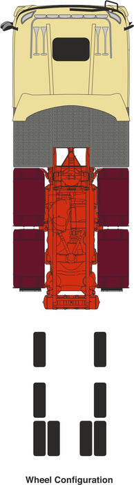 Oxford Diecast 1:76 OO Scale DAF XF Euro 6 Cylindrical Tanker William Nicol 76DXF006 wheel configuration