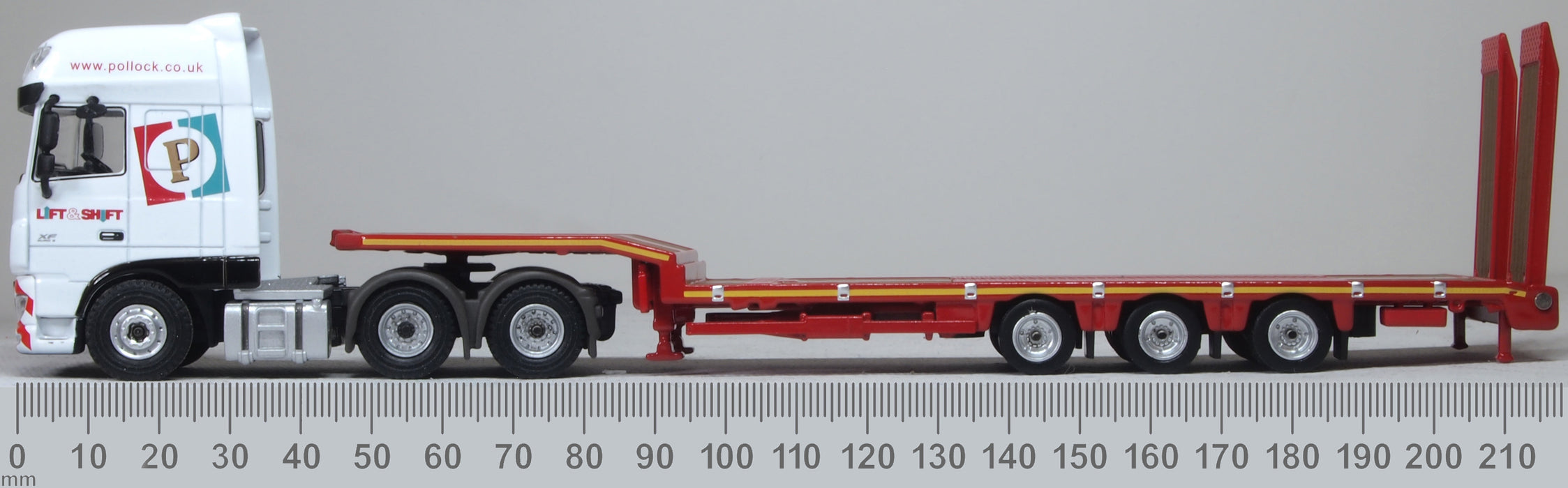 Oxford Diecast Pollock Lift & Shift DAF Xf Euro 6 Semi Low Loader 1:76