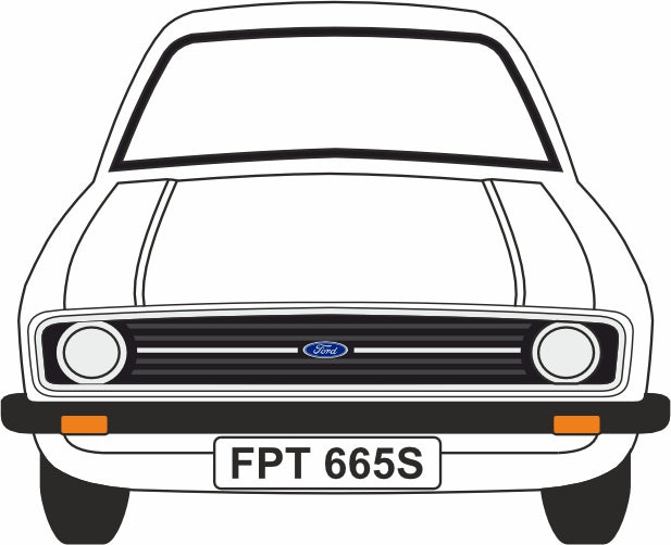 Oxford Diecast Diamond White Ford Escort Mk2 76ESC003 Front