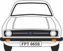 Oxford Diecast Diamond White Ford Escort Mk2 76ESC003 Front