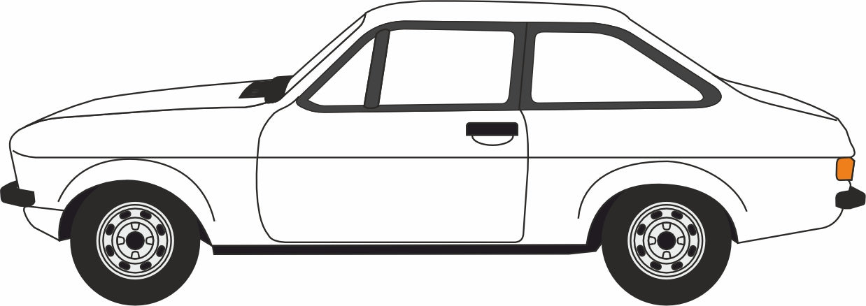 Oxford Diecast Diamond White Ford Escort Mk2 76ESC003 Right